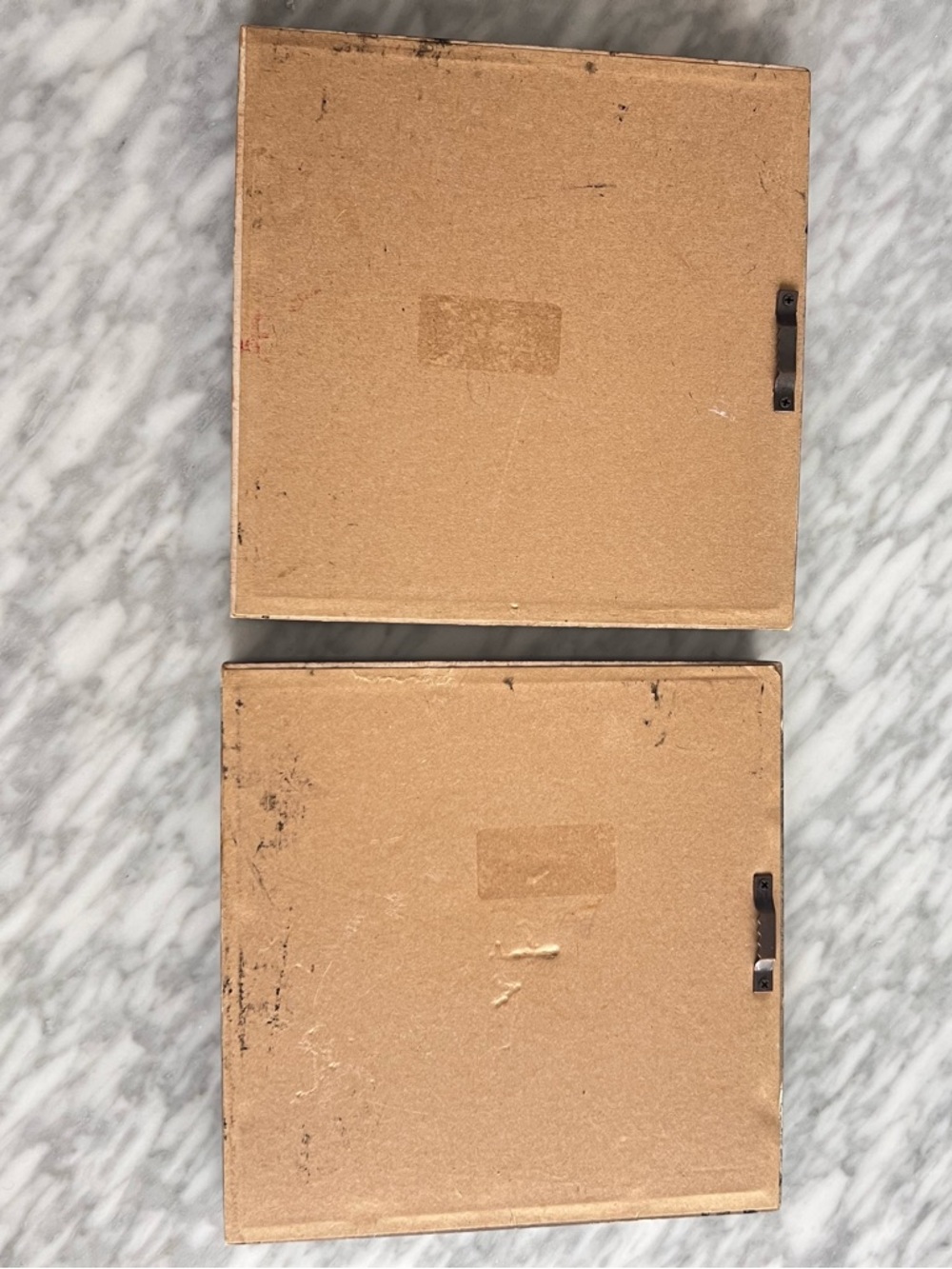Vintage Bamboo Art Tiles in Frames Set of 2 - Picture 4 of 5